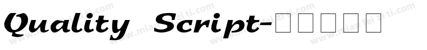 Quality Script字体转换